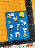 Vintage 1990's Hallmark Peanuts Snoopy Happy Halloween Full Sticker Sheet, Clean & Unused