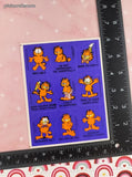 Vintage Hallmark Garfield the Cat Full Sticker Sheet, Unused