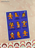 Vintage Hallmark Garfield the Cat Full Sticker Sheet, Unused