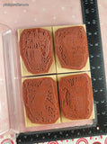 Vintage 2003 Stampin' Up! Covered Bridges Set/4 Stamps w/Plastic Storage Case