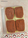 Vintage 2003 Stampin' Up! Covered Bridges Set/4 Stamps w/Plastic Storage Case