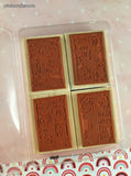 Vintage 1999 Stampin' Up! Seasonal Shelves Set/4 Stamps w/Plastic Storage Case