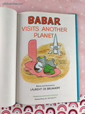 Vintage 1972 Babar Visits Another Planet Random House Illustrated Hardcover