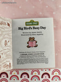 Vintage 1995 First Little Golden Book: Sesame Street Big Bird's Busy Day Miniature Hardcover