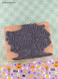 Vintage Stampendous! Twisted Tree Spooky Halloween R208 Wooden Block/Rubber Stamp