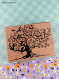Vintage Stampendous! Twisted Tree Spooky Halloween R208 Wooden Block/Rubber Stamp