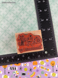 Vintage Inkadinkadoo "Handmade By" Pumpkin Carving Kitty Wooden Block/Rubber Stamp
