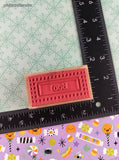 Vintage Outlines Halloween "Boo!" Wooden Block/Rubber Stamp