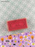 Vintage Outlines Halloween "Boo!" Wooden Block/Rubber Stamp