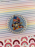 Vintage Walt Disney Mickey Mouse Bicentennial 4th of July 3" Pinback Button