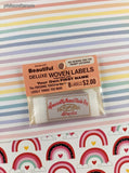 Vintage Deluxe Woven Labels "Specially HandMade By Sheila" SEALED Pack/8 Labels