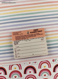 Vintage Deluxe Woven Labels "Specially HandMade By Alice" SEALED Pack/8 Labels