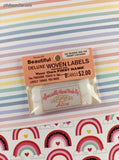 Vintage Deluxe Woven Labels "Specially HandMade By Alice" SEALED Pack/8 Labels