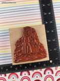 Vintage Love You to Bits Christmas Angel Child Wooden Block/Rubber Stamp