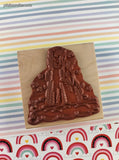 Vintage Love You to Bits Christmas Angel Child Wooden Block/Rubber Stamp