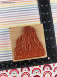 Vintage Love You to Bits Christmas Angel Child Wooden Block/Rubber Stamp