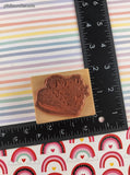 Vintage PSX D-349 Valentines Day Chocolates Heart Box Wooden/Rubber Stamp Block