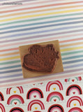Vintage PSX D-349 Valentines Day Chocolates Heart Box Wooden/Rubber Stamp Block