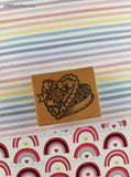 Vintage PSX D-349 Valentines Day Chocolates Heart Box Wooden/Rubber Stamp Block