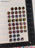 Vintage SHINY Ocean & Bug Life Animals Rainbow Partial Sticker Sheet