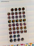 Vintage SHINY Ocean & Bug Life Animals Rainbow Partial Sticker Sheet