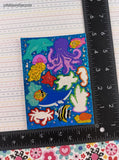 Vintage Sandylion SHINY Prismatic "Ocean & Sea Life" Rainbow Miniature Partial Sticker Sheet