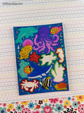 Vintage Sandylion SHINY Prismatic "Ocean & Sea Life" Rainbow Miniature Partial Sticker Sheet