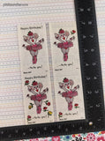 Vintage Happy Birthday! Suzy's Zoo Tilly the Ballerina Mouse #9614 Partial Sticker Sheets Set/2