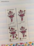 Vintage Happy Birthday! Suzy's Zoo Tilly the Ballerina Mouse #9614 Partial Sticker Sheets Set/2
