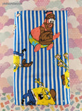 Vintage 2003 SpongeBob SquarePants Baseball Viacom Fabric Remnant, 1-1/4 yd x 45" W, CLEAN
