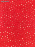 Vintage 1990 Fabric Traditions Red & White Miniature Stars Fabric Remnant, 1-1/2 yd x 44" W, CLEAN