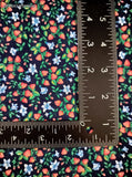 Vintage Cranston V.I.P. Print Strawberry Plants w/Flowers Fabric Remnant, 1-1/2 yd x 44" W, CLEAN