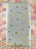 Walt Disney Springs Industries Winnie the Pooh Purple Blue Flowers Fabric Remnant, 2 yd x 45" W, CLEAN