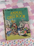 Vintage 1983 Little Golden Book: Animal Quiz Book Hardcover