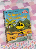 Vintage 1988 Little Golden Book: Snoopy and Friends Where's Woodstock? Hardcover