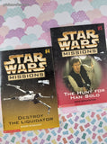 Vintage 1990's Star Wars Missions Scholastic Softcover Set #2 - #10, Most 1st Printings