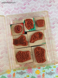 Vintage 1990 Stampin' Up! Circus Animals Set/7 Stamps w/Plastic Storage Case