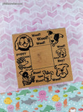 Vintage Rubber Stampede Dogface Frame A1880G Wooden Block/Rubber Stamp