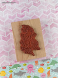 Vintage 1998 Visual Image Printery Paisley Floral Branch Wooden Block/Rubber Stamp