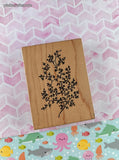 Vintage 1998 Visual Image Printery Paisley Floral Branch Wooden Block/Rubber Stamp