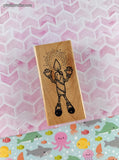 Vintage Azadi Earles Birthday Celebration Candle F342 Wooden Block/Rubber Stamp