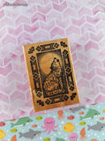 Vintage 2001 Rubber Monger Howling Wolf Wooden Block/Rubber Stamp