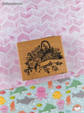Vintage 1998 PSX G-2548 Floral Flower Basket Wooden Block/Rubber Stamp