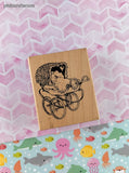 Vintage 1999 PSX Baby Stroller G-2495 Wooden Block/Rubber Stamp