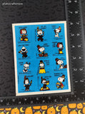 Vintage Hallmark Peanuts Thanksgiving Rewards Full Sticker Sheet, Clean & Unused