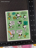 Vintage 1990's Hallmark Peanuts Snoopy St. Patrick's Day Clovers Full Sticker Sheet, Clean & Unused