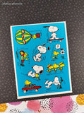 Vintage Hallmark Peanuts Snoopy Hot Air Balloon Full Sticker Sheet, Clean & Unused