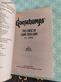 Vintage 1997 1st Scholastic Printing R.L. Stine Goosebumps #56, The Curse of Camp Cold Lake *w/Trading Cards*