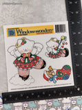 Vintage 1993 Daisy Kingdom Window Wonders #G451-4001-006 "Kitty Christmas" NEW & Unused