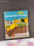 Vintage 1980 Sesame Street: Big Bird Follows the Signs Golden Tell-a-Tale Miniature Hardcover